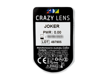 CRAZY LENS - Joker - Lente kozmetike ditore (2 lente) - Blister pack preview