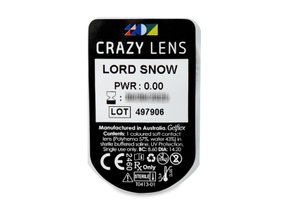CRAZY LENS - Lord Snow - Lente kozmetike ditore (2 lente) - Blister pack preview