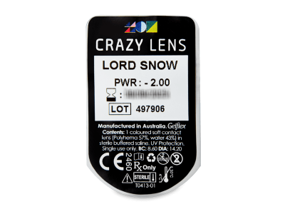CRAZY LENS - Lord Snow - Lente optike ditore (2 lente) - Blister pack preview