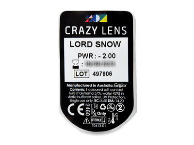 CRAZY LENS - Lord Snow - Lente optike ditore (2 lente) - Blister pack preview