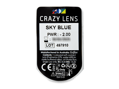 CRAZY LENS - Sky Blue - Lente optike ditore (2 lente) - Blister pack preview