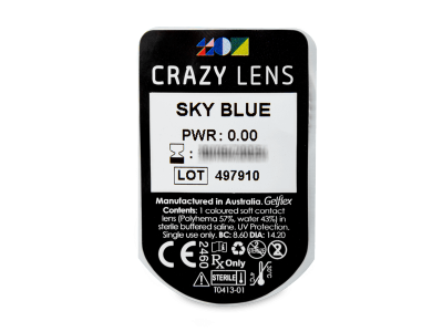 CRAZY LENS - Sky Blue - Lente kozmetike ditore (2 lente) - Blister pack preview