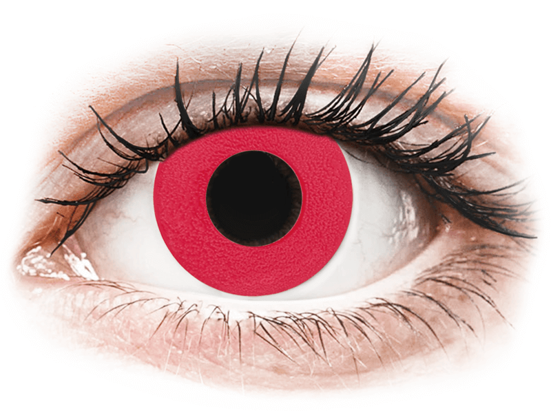 CRAZY LENS - Solid Red - Lente optike ditore (2 lente) - Coloured contact lenses
