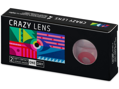 CRAZY LENS - Solid Red - Lente optike ditore (2 lente) - Coloured contact lenses