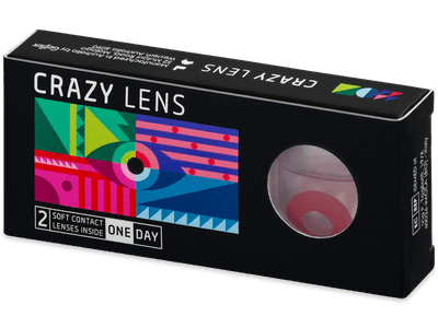 CRAZY LENS - Solid Red - Lente optike ditore (2 lente) - Coloured contact lenses