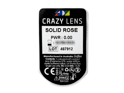 CRAZY LENS - Solid Rose - Lente kozmetike ditore (2 lente) - Blister pack preview