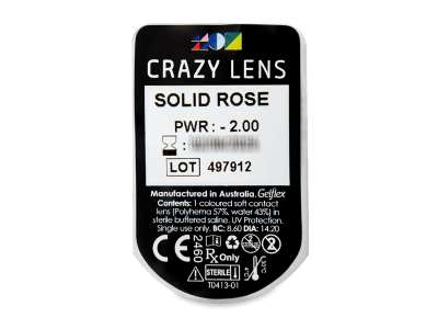 CRAZY LENS - Solid Rose - Lente optike ditore (2 lente) - Blister pack preview