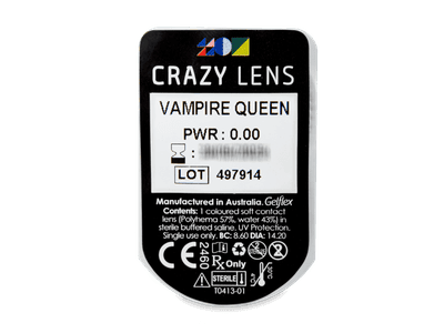 CRAZY LENS - Vampire Queen - Lente kozmetike ditore (2 lente) - Blister pack preview