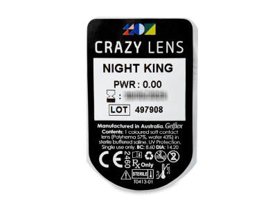 CRAZY LENS - Night King - Lente kozmetike ditore (2 lente) - Blister pack preview