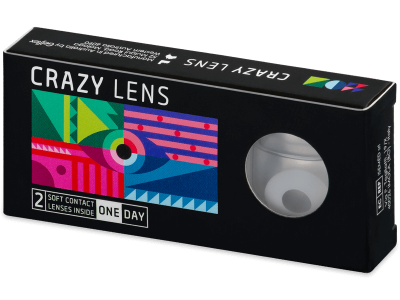CRAZY LENS - WhiteOut - Lente optike ditore (2 lente) - Coloured contact lenses