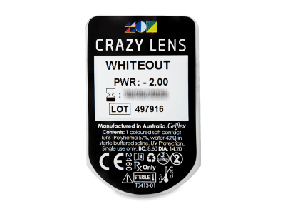 CRAZY LENS - WhiteOut - Lente optike ditore (2 lente) - Blister pack preview