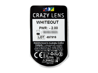 CRAZY LENS - WhiteOut - Lente optike ditore (2 lente) - Blister pack preview