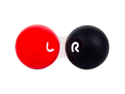 Contact lens case - Red & black 