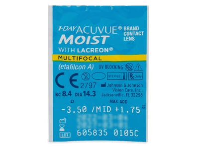 1 Day Acuvue Moist Multifocal (90 lenses) - Blister pack preview