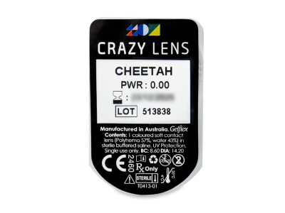 CRAZY LENS - Cheetah - Lente kozmetike ditore (2 lente) - Blister pack preview