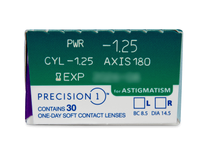 Precision1 for Astigmatism (30 lente) - Attributes preview