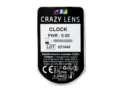 CRAZY LENS - Clock - plano daily (2 lenses) - Blister pack preview