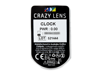 CRAZY LENS - Clock - plano daily (2 lenses) - Blister pack preview
