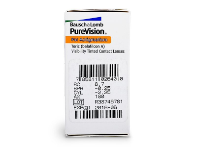 PureVision Toric (6 lente) - Attributes preview