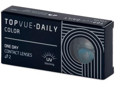 TopVue Daily Color - Brilliant Blue - Lente kozmetike ditore (2 lente) - Coloured contact lenses