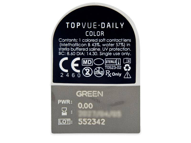 TopVue Daily Color - Green - Lente kozmetike ditore (2 lente) thumbnail 6