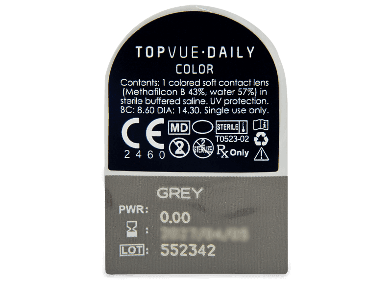 TopVue Daily Color - Grey - Lente kozmetike ditore (2 lente) thumbnail 6