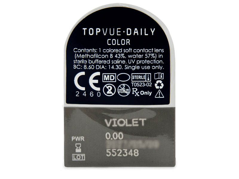 TopVue Daily Color - Violet - Lente kozmetike ditore (2 lente) thumbnail 6