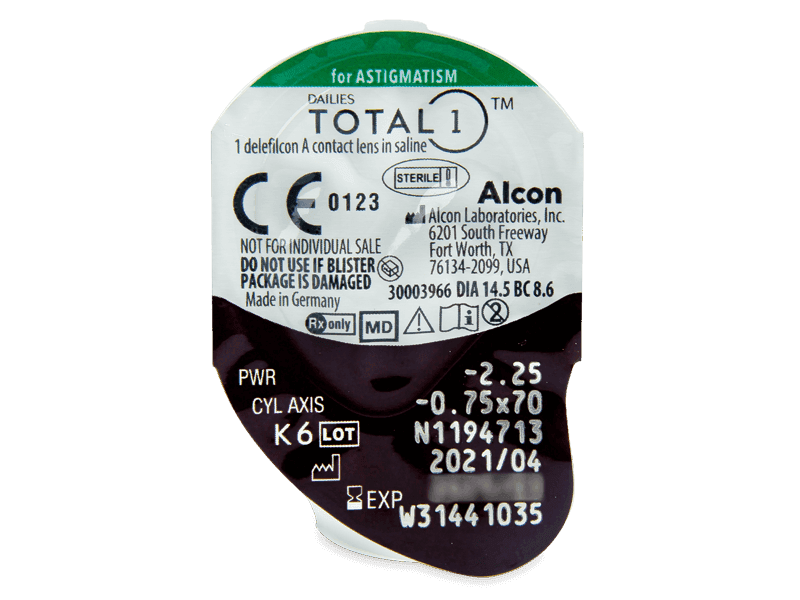 Dailies TOTAL1 for Astigmatism (30 lenses) thumbnail 3