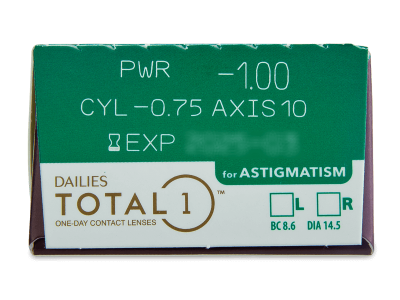 Dailies TOTAL1 for Astigmatism (90 lenses) - Attributes preview