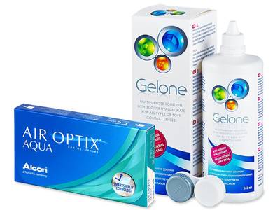 Air Optix Aqua (6 lente) + Gelone Solucion 360 ml