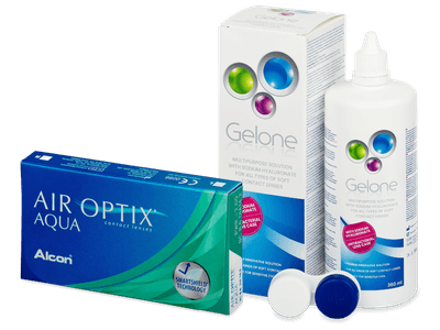 Air Optix Aqua (6 lente) + Gelone Solucion 360 ml