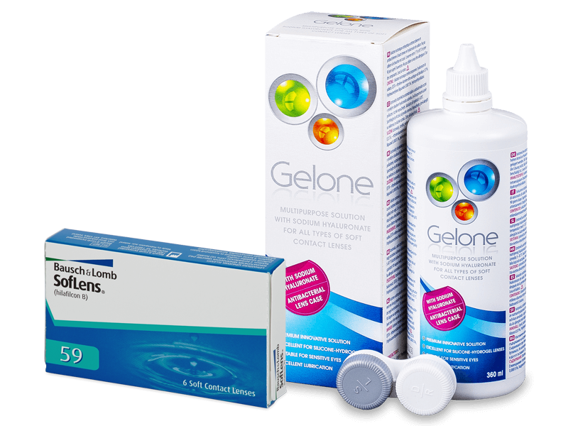 SofLens 59 (6 lente) + Gelone Solucion 360 ml - Package deal