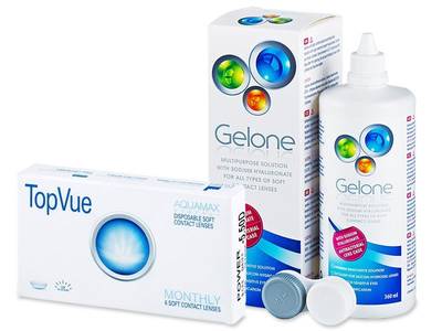 TopVue Monthly (6 lente) + Gelone Solucion 360 ml