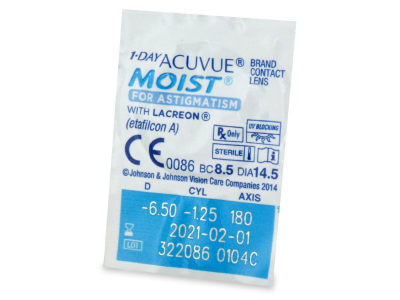 1-Day Acuvue Moist for Astigmatism (30 lente) - Blister pack preview