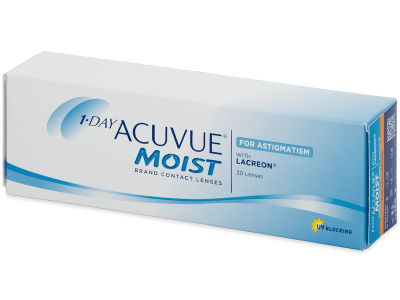 1-Day  Acuvue Moist for Astigmatism (30 lente) - Toric contact lenses